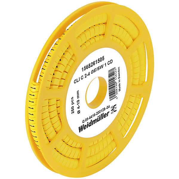 Weidmüller Leitermarkierer Zahl 4 gelb 2,5-16 CLI C2-4GE/SW 4 CD